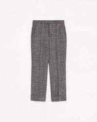 Valentino Mouliné Wool Trousers With Turn-Ups