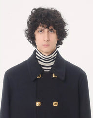Valentino Double-Breasted Wool Felt Coat