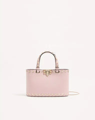 Rockstud Mini Shopping Bag In Grainy Calfskin