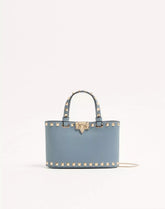 Rockstud Mini Shopping Bag In Grainy Calfskin