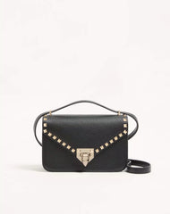 Valentino Garavani Rockstud Small Shoulder Bag In Grainy Calfskin