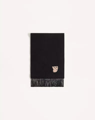 Valentino Garavani Embroidered Wool And Cashmere Scarf