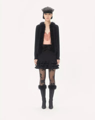Wool Cardigan With Feathers