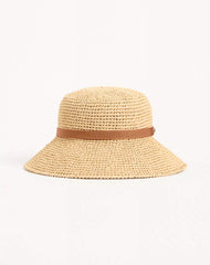 VLogo Signature Foldable Straw Bucket Hat