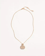 Vlogo Signature Metal And SwarovskiÂ® Crystal Necklace