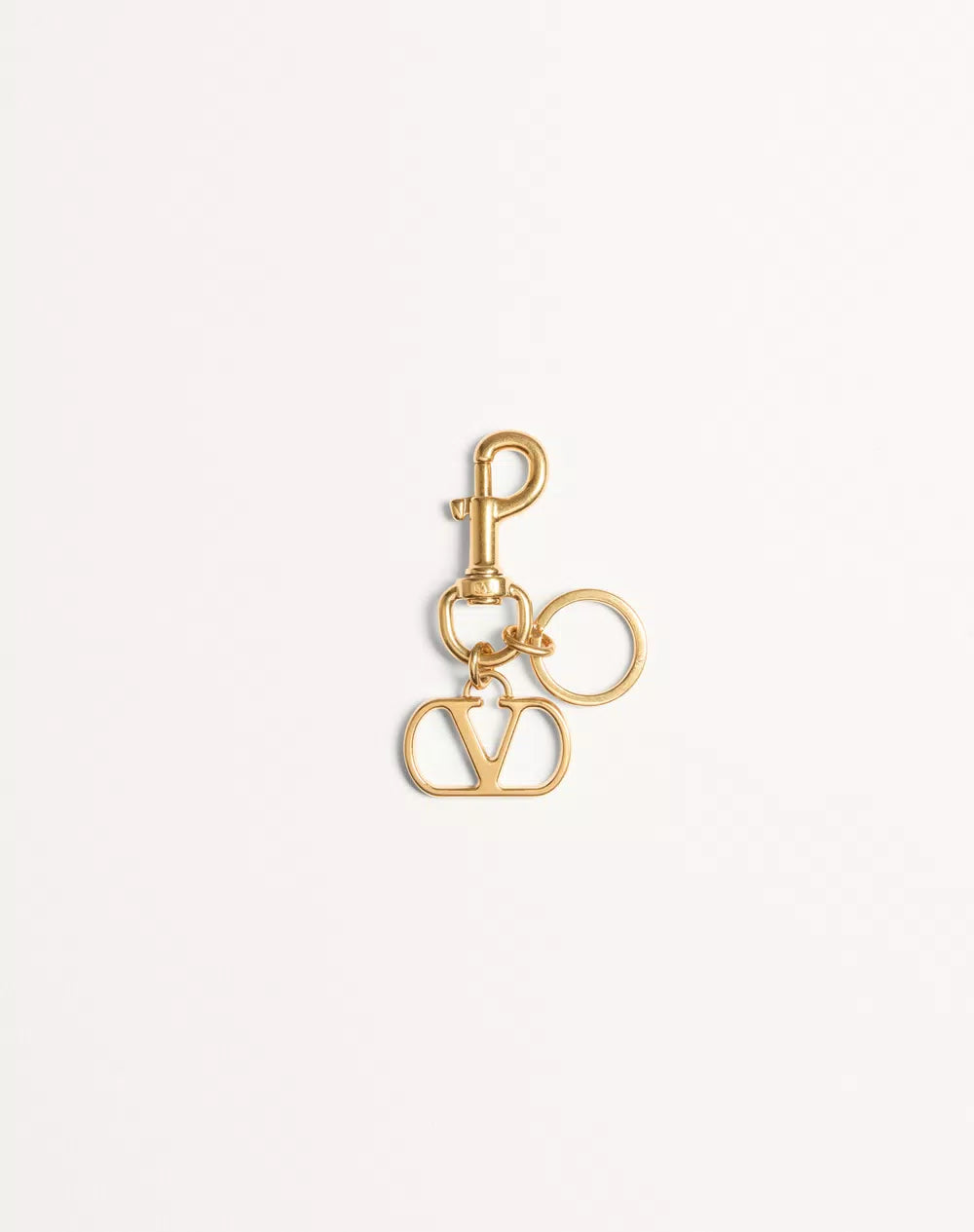 VLogo Signature Metal Bag Charm With Key Ring