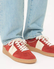 Upvillage Low Top Trainer In Split Leather And Calfskin Nappa Leather