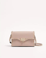 Small Rockstud Grainy Calfskin Crossbody Bag