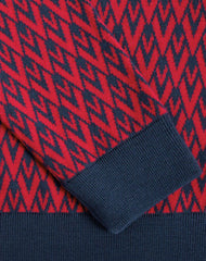 Wool Jumper With Toute La V Jacquard Pattern