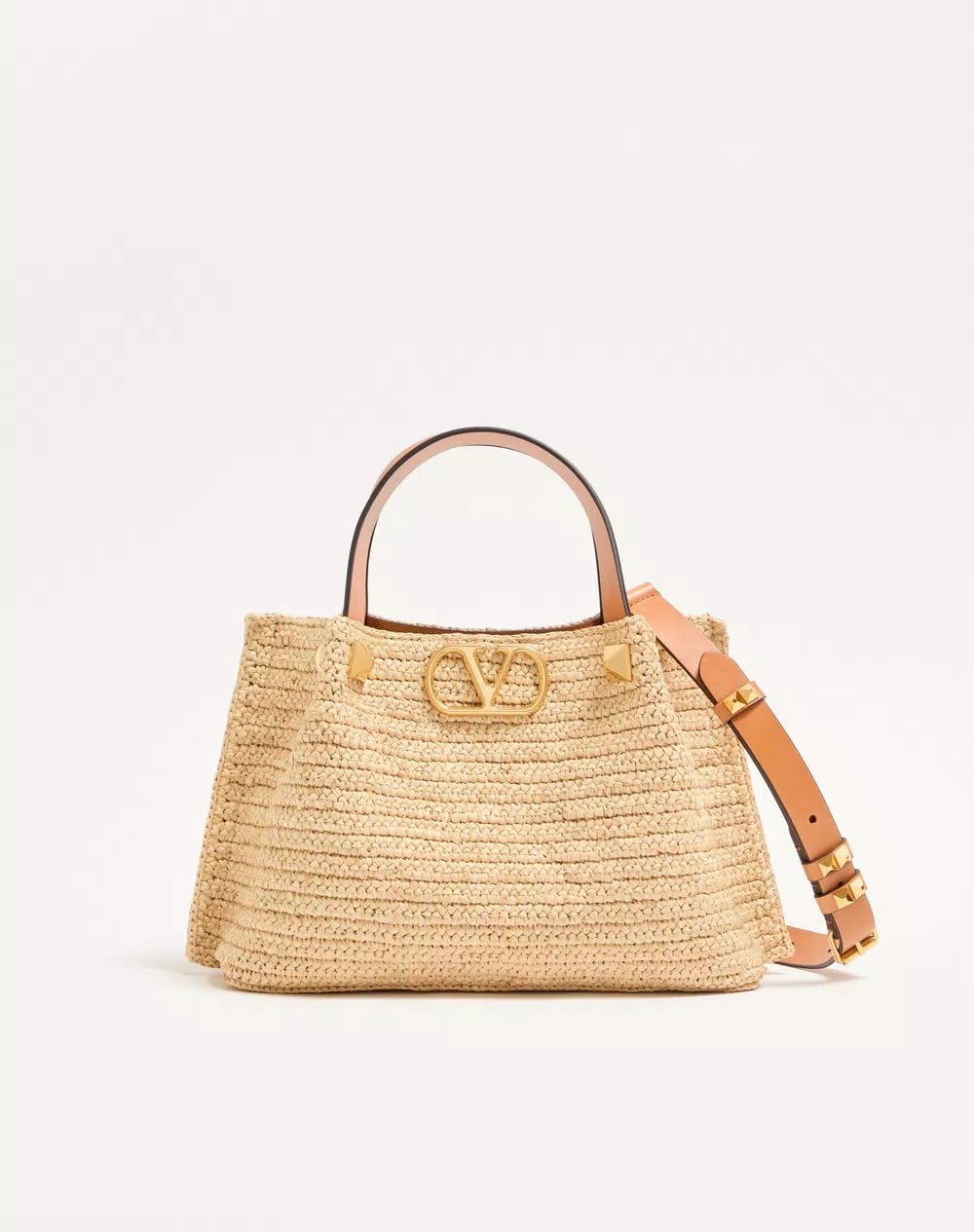 Valentino Garavani Small Raffia Shopping Bag