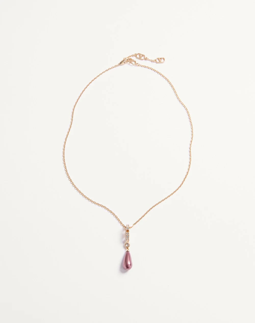 Vlogo Signature Necklace In Metal, SwarovskiÂ® Crystals And Glass Drops