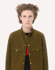 Valentino Shirt Jacket In CannetÃ© Cotton With VLogo Embroidery