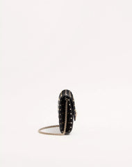 Rockstud Spike Nappa Leather Crossbody Clutch Bag