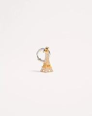 Chez Valentino Single Earring In Metal And SwarovskiÂ® Rhinestones