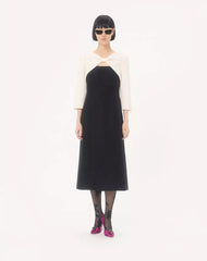 Crepe Couture Midi Dress