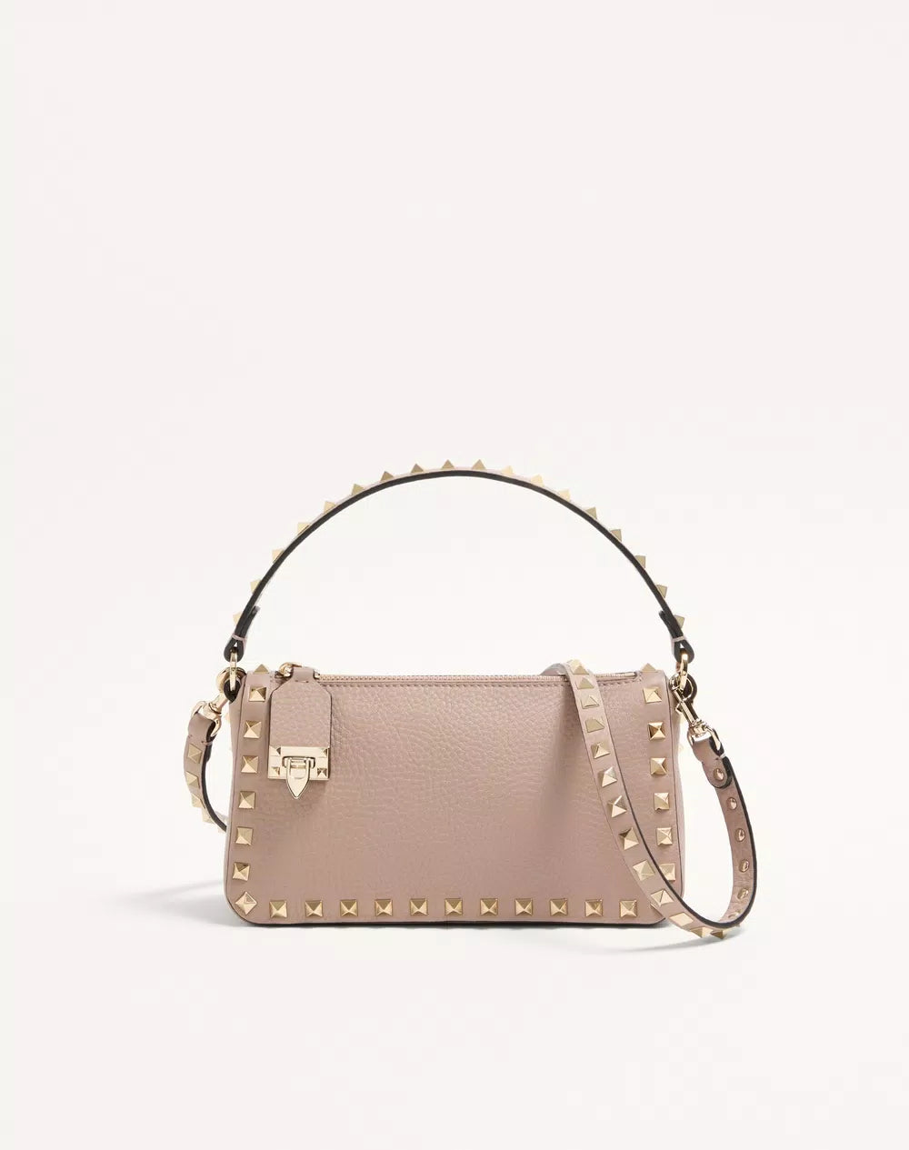 Small Rockstud Grainy Calfskin Crossbody Bag