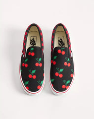 Valentino Garavani And Vans Slip-On Sneaker In Fabric With Maxi Cherryfic Print And VLogo Checkerboard Print