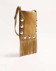 Valentino Garavani NellcÃ´te Suede Shoulder Bag With Fringes