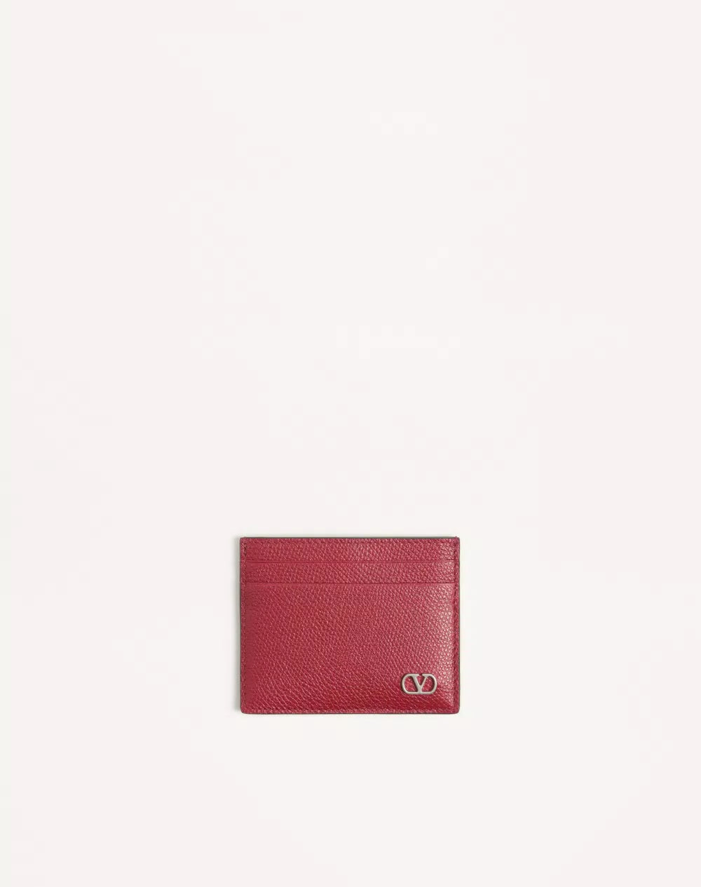 Valentino Garavani VLogo Signature Cardholder In Grainy Calfskin