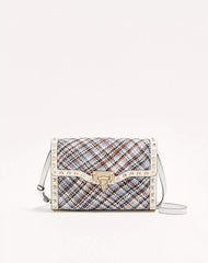 Valentino Garavani Rockstud Small Shoulder Bag In Woven Fabric