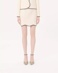 Mini Skirt In Crepe Couture