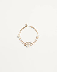 Vlogo Signature Bracelet In Metal, Pearls And SwarovskiÂ® Crystals