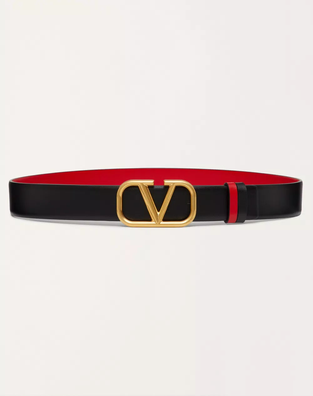 Reversible VLogo Signature Belt In Glossy Calfskin 30 Mm