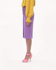 Suede Midi Skirt
