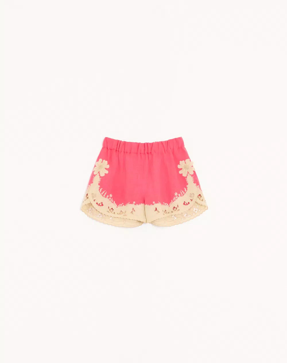 Embroidered Couture Linen Shorts