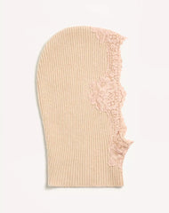 VLogo Signature Cashmere And Lace Hood