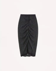 Lurex Knit Midi Skirt