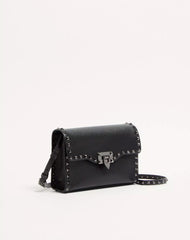 Small Rockstud Grainy Calfskin Crossbody Bag