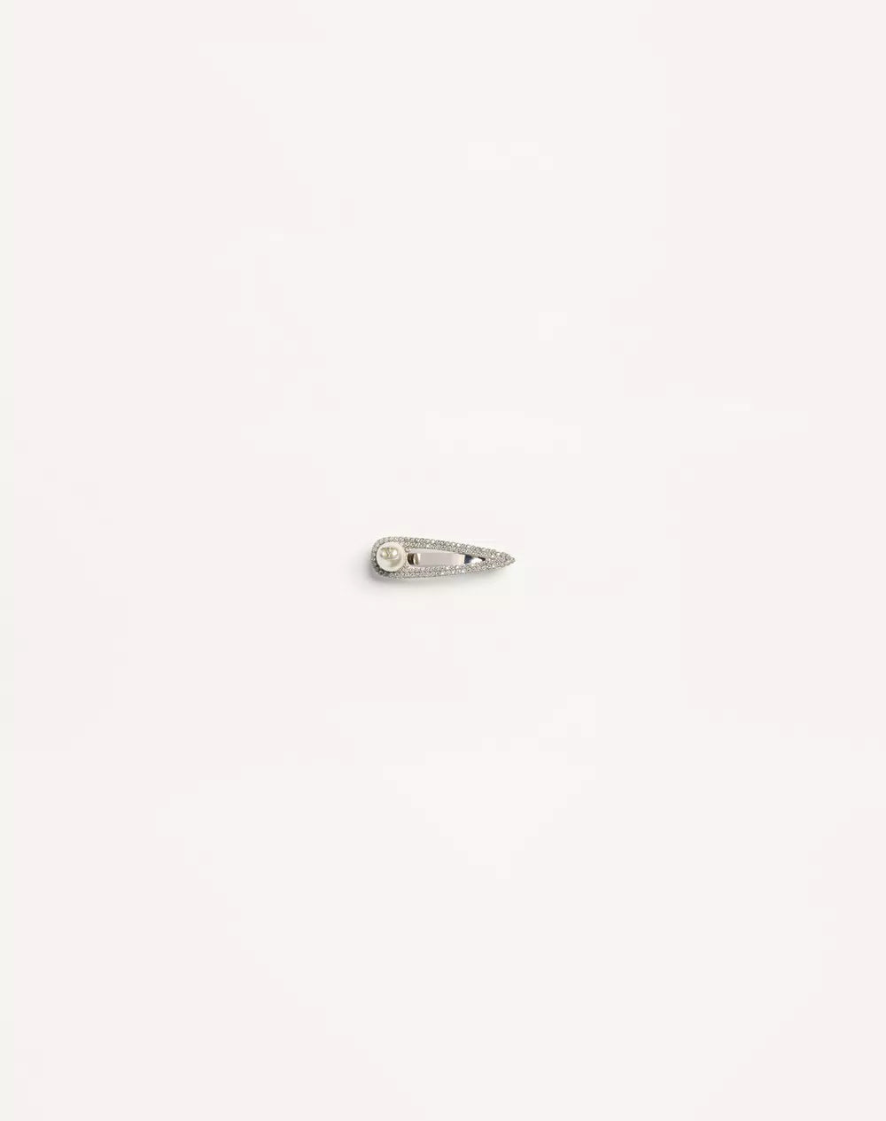 VLogo Signature Metal Tie Clip With SwarovskiÂ® Crystals And Pearl
