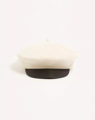 Valentino Garavani VLogo Signature Wool Beanie With Leather Visor