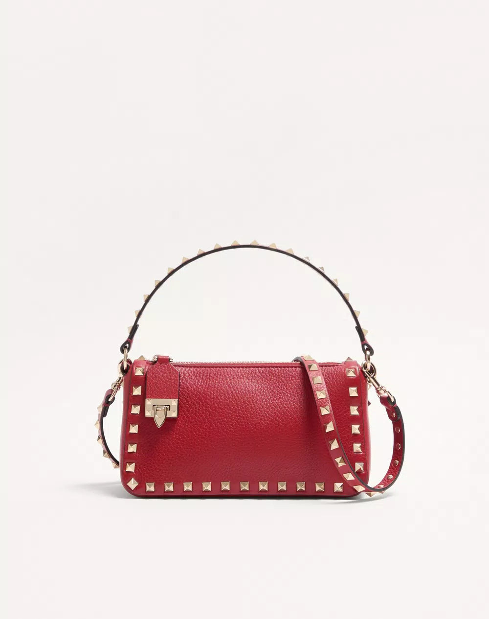 Small Rockstud Grainy Calfskin Crossbody Bag