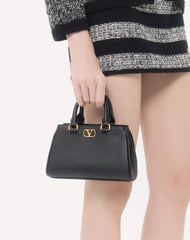VLogo Signature Mini Bag In Grainy Calfskin
