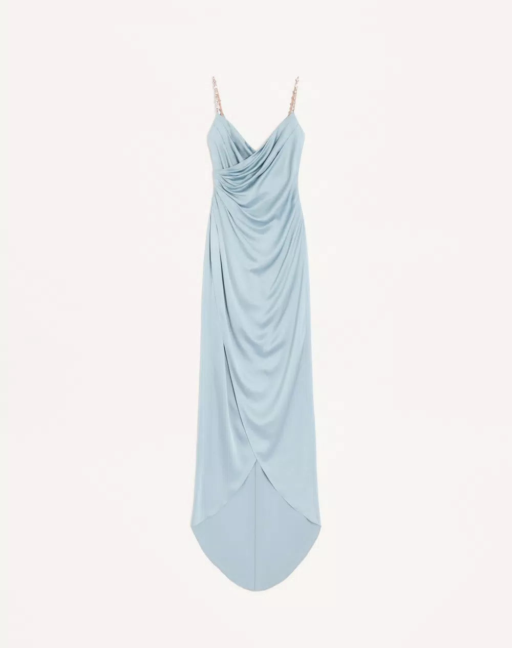 Long Dress In Embroidered Cady Satin