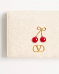 Cherryfic Wallet In Grainy Calfskin