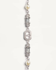 Ovalette Bracelet In Metal, Pearls And SwarovskiÂ® Crystals