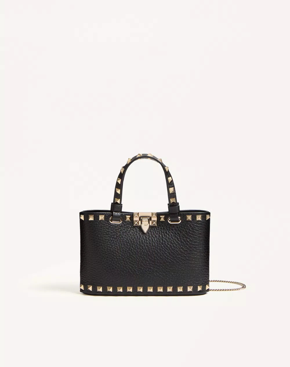 Rockstud Mini Shopping Bag In Grainy Calfskin