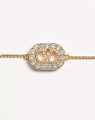 Vlogo Signature Metal And SwarovskiÂ® Crystal Bracelet