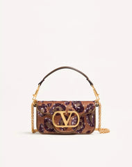 Valentino Garavani LocÃ² Small Embroidered Animalier Shoulder Bag