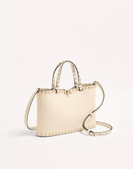 Valentino Garavani Rockstud Small Shopping Bag In Grainy Calfskin