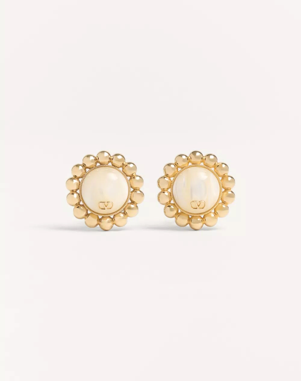 Pas Plus Metal And Pearl Earrings
