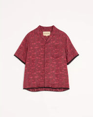 Valentino Viscose Bowling Shirt With Cherryfic Jacquard Pattern