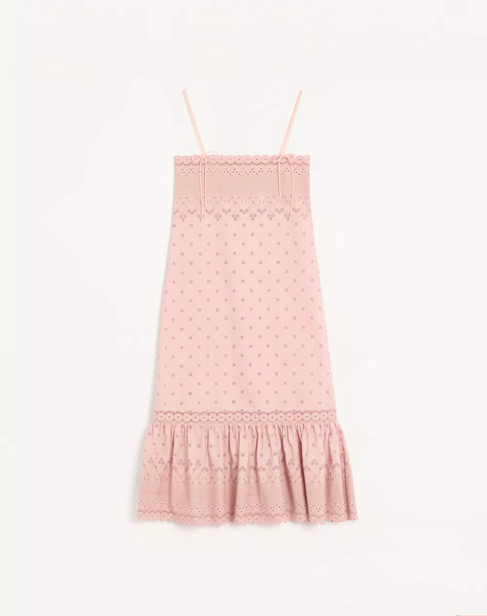 Midi Dress In Sangallo With Fleur A Jours Margheritine