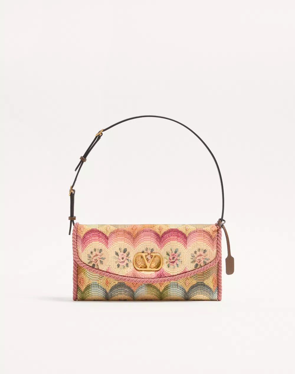 Valentino Garavani Devain Small Shoulder Bag In Jacquard Apres L'Hiver Fabric