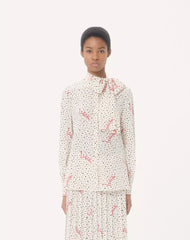 Plus De Pois Crepe De Chine Bubble Shirt