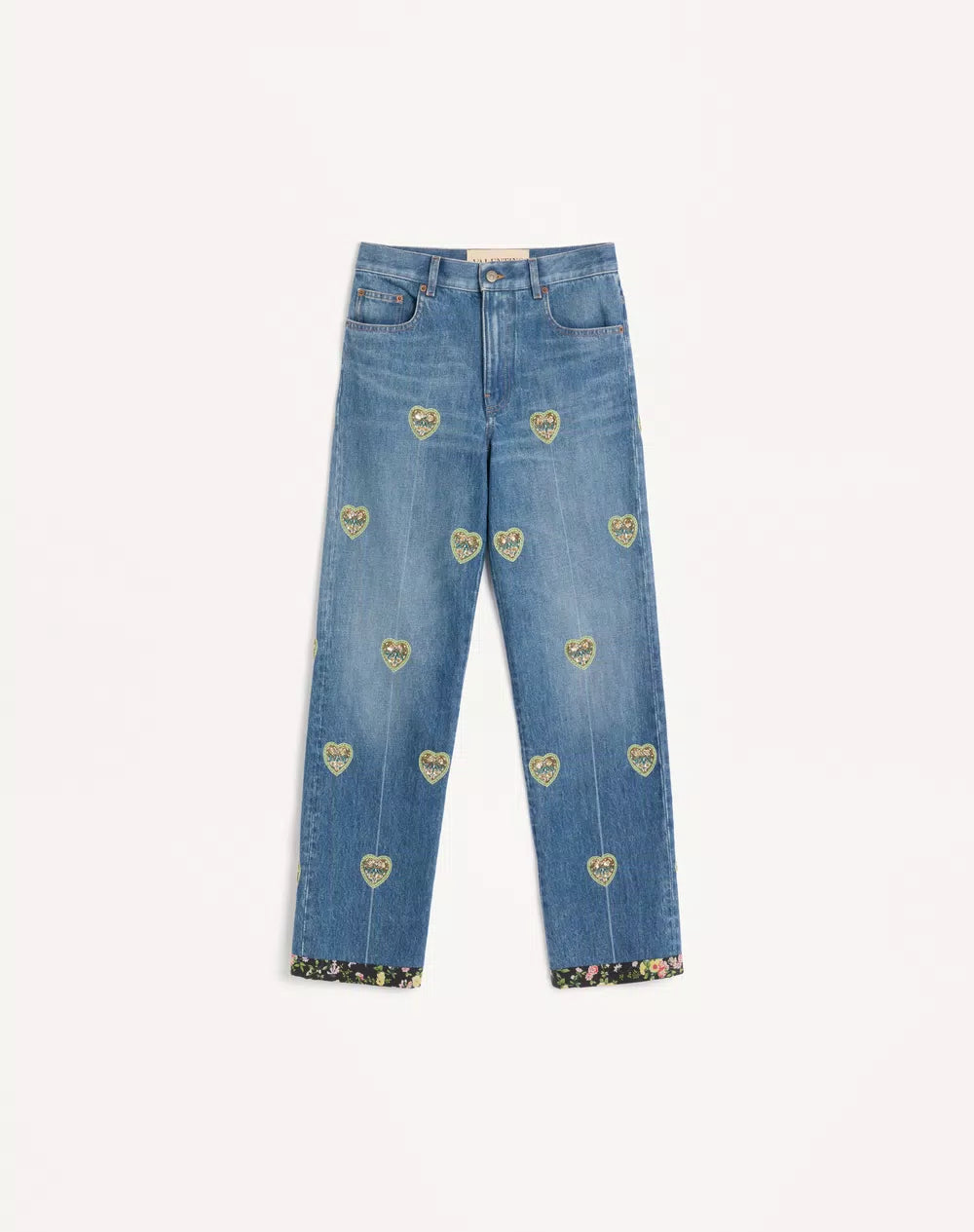Embroidered Denim Trousers