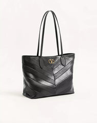 Valentino Garavani Jean Medium Shopping Bag in Nappa with Chevron Motif